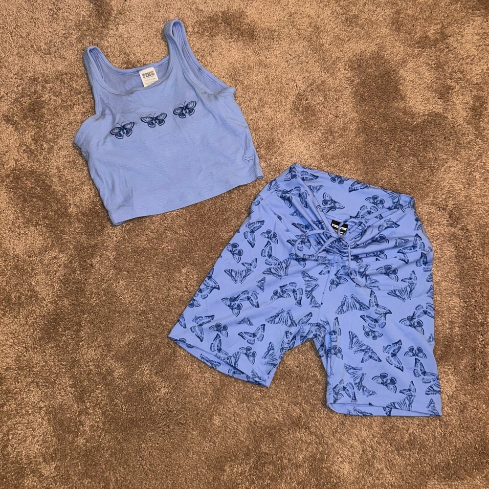 VS PINK Tank and Biker Set